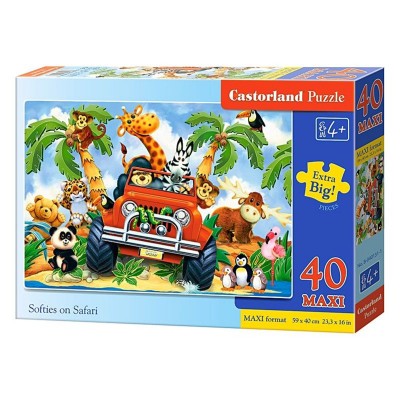 Puzzle 40 pièces : animaux en safari  Castorland    712090